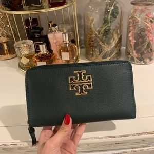 Tory Burch Britten Zip Leather Wallet